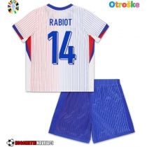 Otroške Nogometnih dresov Francija Adrien Rabiot #14 Gostujoči EP 2024 Kratki rokavi (+ hlače)
